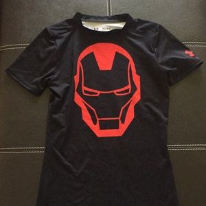 Boys Marvel Under Armour heat gear shirt
